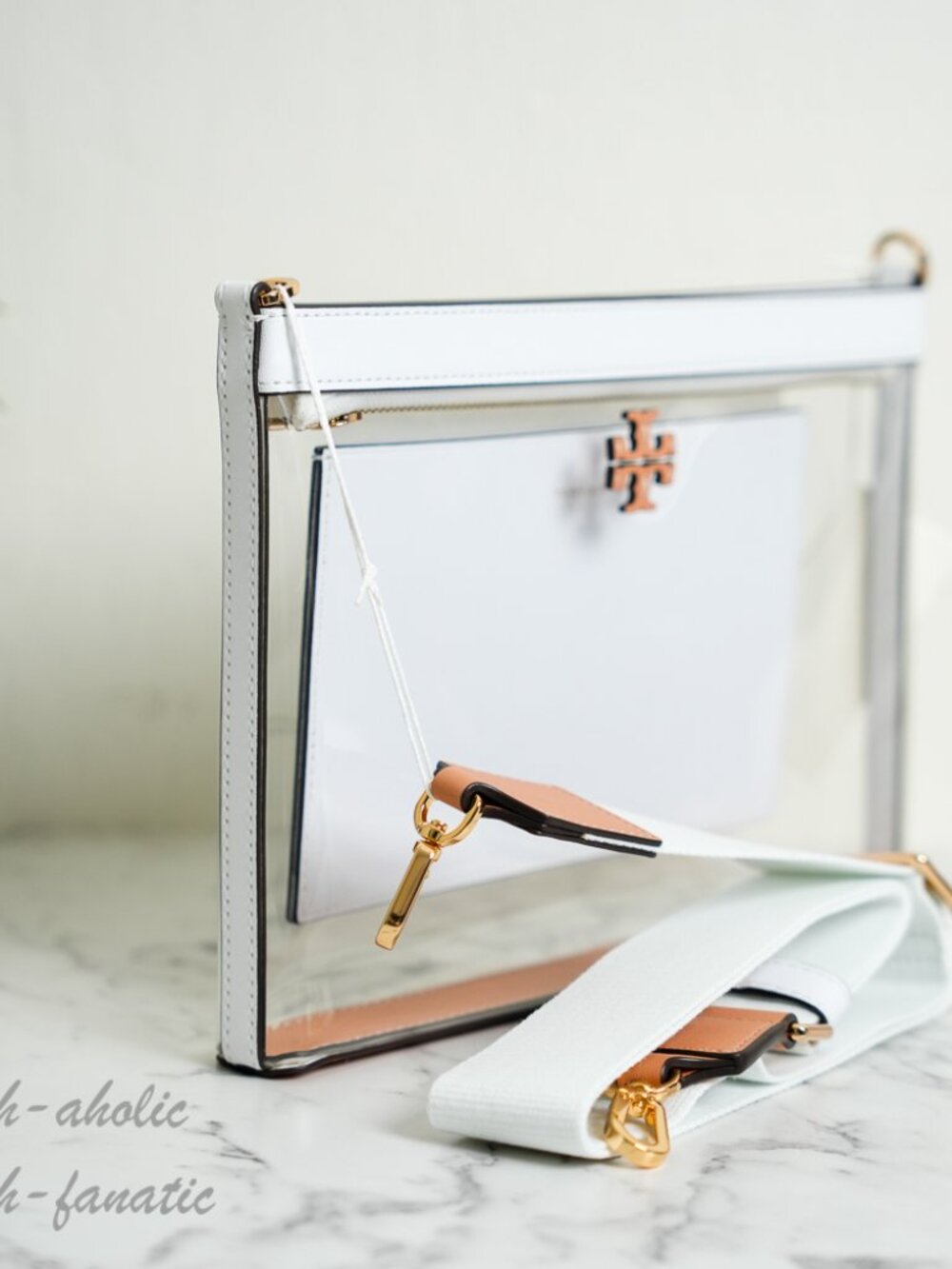 Tory Burch Blake Clear Swingpack Crossbody Clear/Optic White NWT - Picture 3 of 8